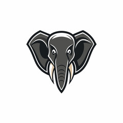 elephant head logo vector illustration svg