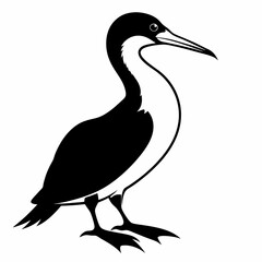 Gannet bird animal Silhouette Vector illustration svg