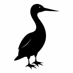 Gannet bird animal Silhouette Vector illustration svg