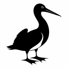 Gannet bird animal Silhouette Vector illustration svg