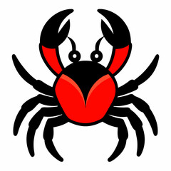Solid black outline Fiddler Crab animal vector svg