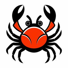 Solid black outline Fiddler Crab animal vector svg