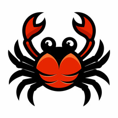 Solid black outline Fiddler Crab animal vector svg