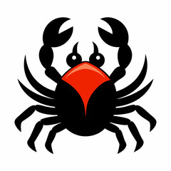Solid black outline Fiddler Crab animal vector svg