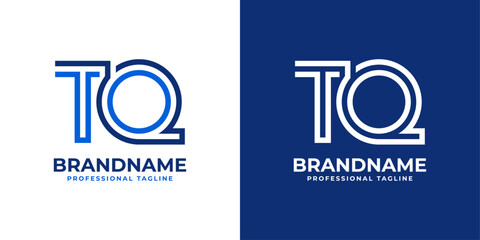 Letters TQ Line Monogram Logo, suitable for business with TQ or QT initials
