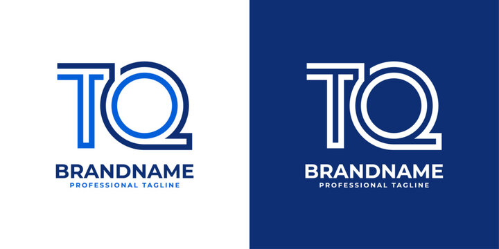 Letters TQ Line Monogram Logo, suitable for business with TQ or QT initials
