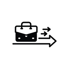 Black solid icon for career 