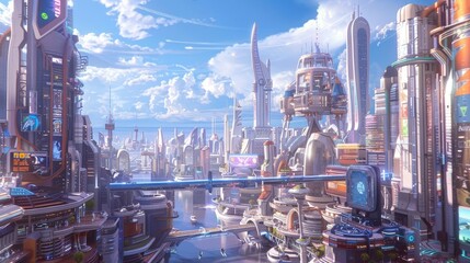 Innovative urban landscape inspired by Hispanic culture's vibrancy background