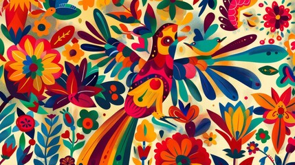 Obraz premium Vivid colors showcasing Hispanic artisans' craftsmanship background