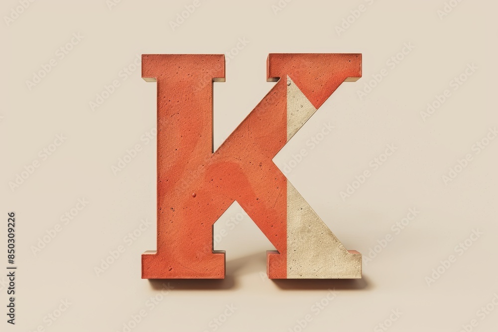 Fototapete a minimalist illustration of the letter k showcasing clean lines and a simple design suitable for mo