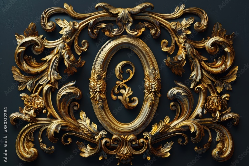 Fototapete an elegant and sophisticated illustration of the letter o featuring it as a central element in a lux