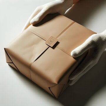The parcel was wrapped in plain brown paper.