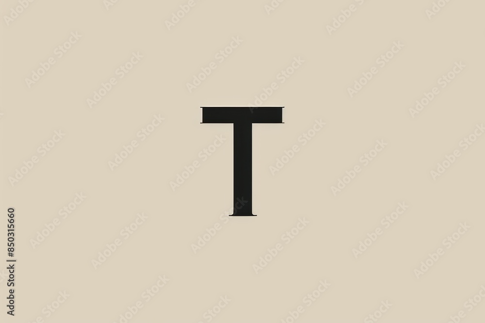 Fototapete a minimalist illustration of the letter t with clean lines and a simple yet stylish design. this gra