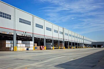 Logistics and Distribution front of a stack shipping containers, ideal for related to logistics, transportation, and distribution
