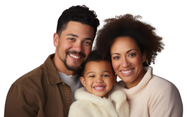 PNG Family mixed race portrait adult.