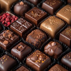 Close Up of a Box of Chocolates