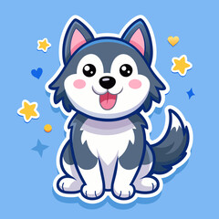 Obraz premium illustration of husky