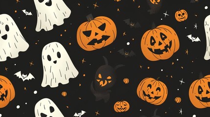 Halloween style pattern wallpaper