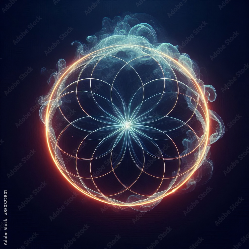 Aufkleber abstract vector illustration with overlapping glossy circles for web design background