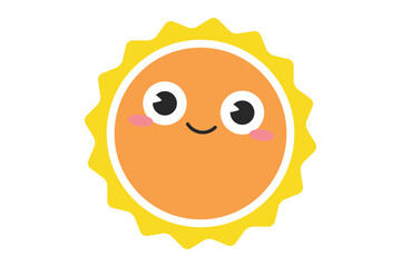 Funny Element Flat Sticker Design