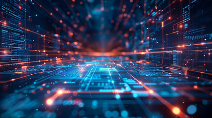 Obraz premium Sharp focused background image for technology product