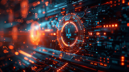 Fototapeta premium Sharp focus background image for technology product
