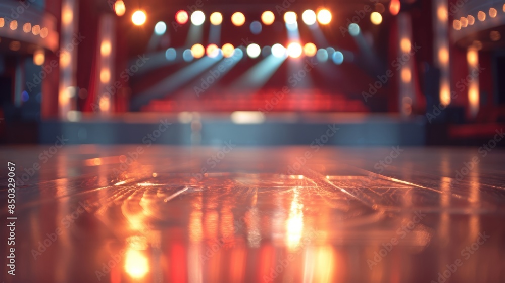 Aufkleber blurred reflections of the stage could be seen in the shiny floors adding depth to the scene.