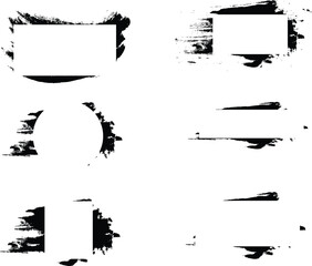 Black grunge texture border frame.Grunge style frames. vector grunge black frame with white background for your text.eps10