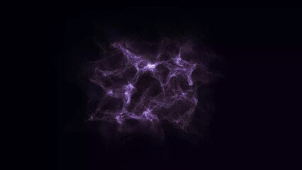 Abstract  energy surface with magic waves from particles and dots with blur and glow effect abstract background.