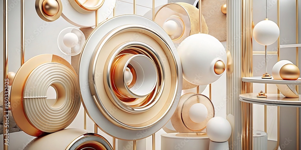 Aufkleber abstract 3d technology background. futuristic geometric background for your presentation.