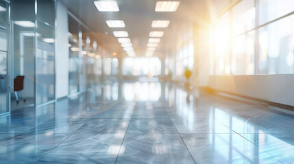 Fototapeta premium Abstract light blur in minimalist office setting for professional design projects.
