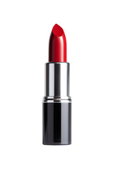 red lipstick isolated on transparent background.