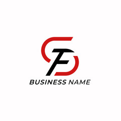 design logo creative letter S and letter F