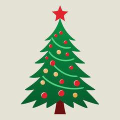 Christmas tree isolated on white