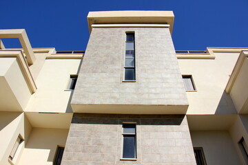 architectural detail of housing construction in Israel close-up.
