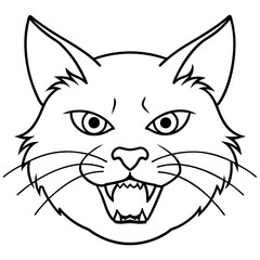 illustration of a cat head