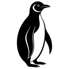 penguin silhouette isolated on white