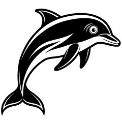 Fototapeta premium dolphin isolated on white background