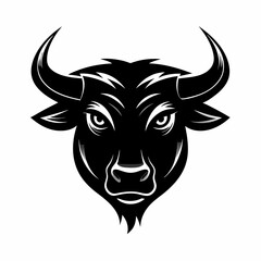 cow head isolated on white