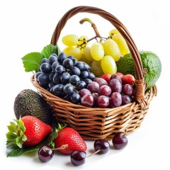 Variety of Fruits in a Basket