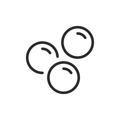 Tablets, linear style icon. round medication tablets. Editable stroke width.