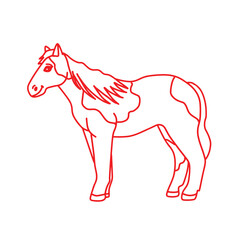 Black And White Horse Vector Images