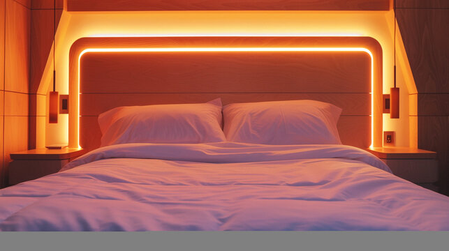 bed in the bedroom