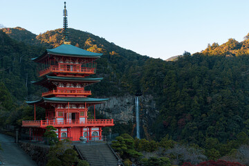 Pagoda next to the Nachi Falls