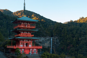 Pagoda next to the Nachi Falls