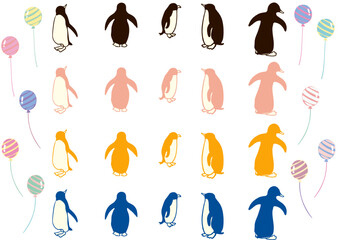 ペンギン　4色セット