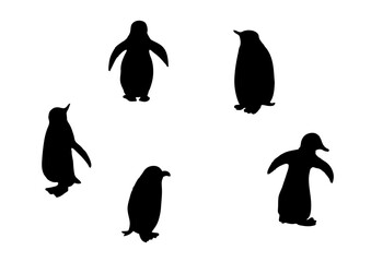 ペンギン　シルエットセット