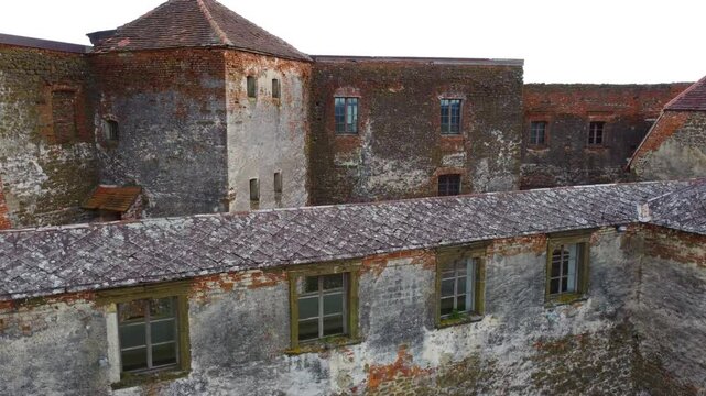 Rear View of the Oldest Fortress in Bugenland Austria, the Gussing Castle