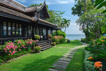 Fototapeta premium A small villa by the seaside