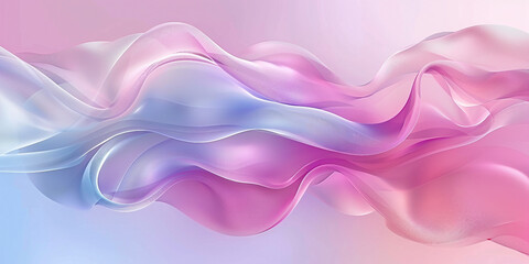 Abstract Wavy Background in Subtle Pastel and Vivid Colors